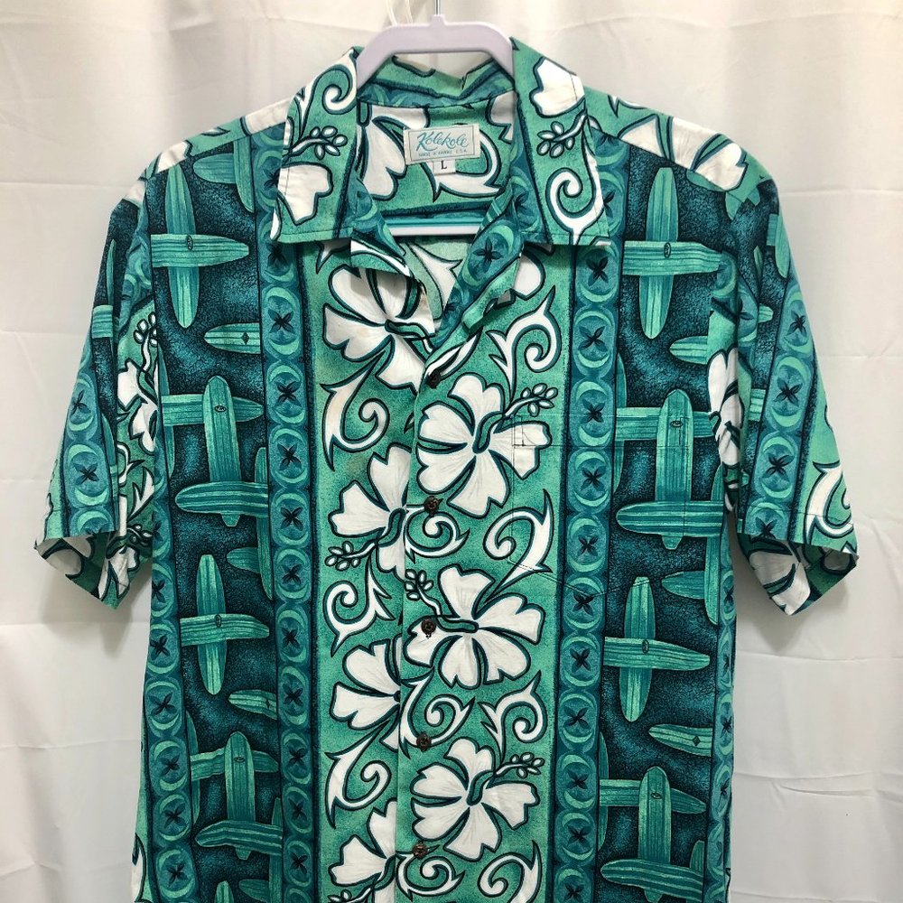 Kolekole Men’s Surfer Shirt, Sz L, Hawaii   PEM20